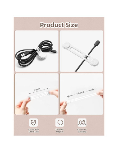 Correas Magnéticas de Silicona Kanemc 8 Piezas 7.62cm