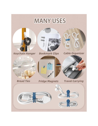 Correas Magnéticas de Silicona Kanemc 8 Piezas 7.62cm