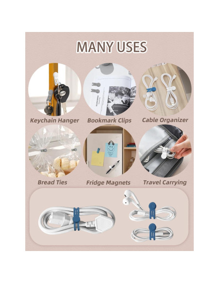 Correas Magnéticas de Silicona Kanemc 8 Piezas 7.62cm