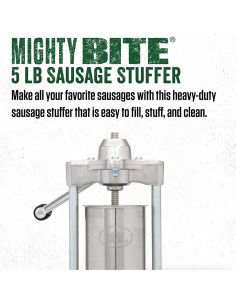 Embutidora de Salchichas LEM 5 kg Acero Inoxidable con Tubos 2