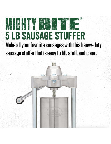 Embutidora de Salchichas LEM 5 kg Acero Inoxidable con Tubos