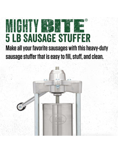 Embutidora de Salchichas LEM 5 kg Acero Inoxidable con Tubos