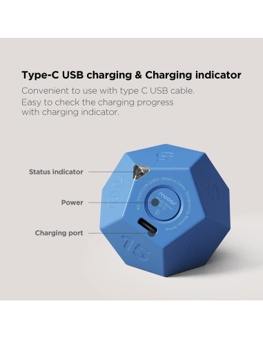 Temporizador Recargable Mooas MT-S1 Azul - 11 Configuraciones