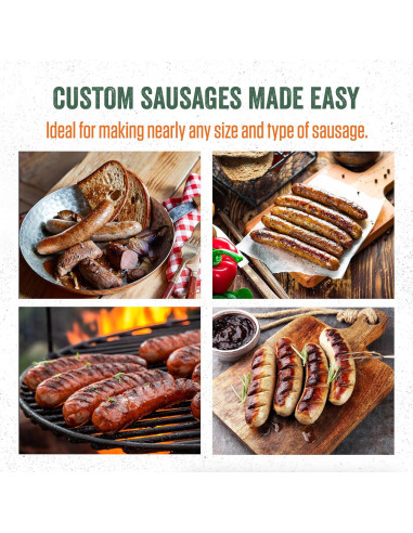 Embutidora de Salchichas LEM 5 kg Acero Inoxidable con Tubos