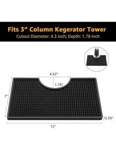 Bandeja de Goteo de Cerveza Hgkeke 30x18 cm Antideslizante 2