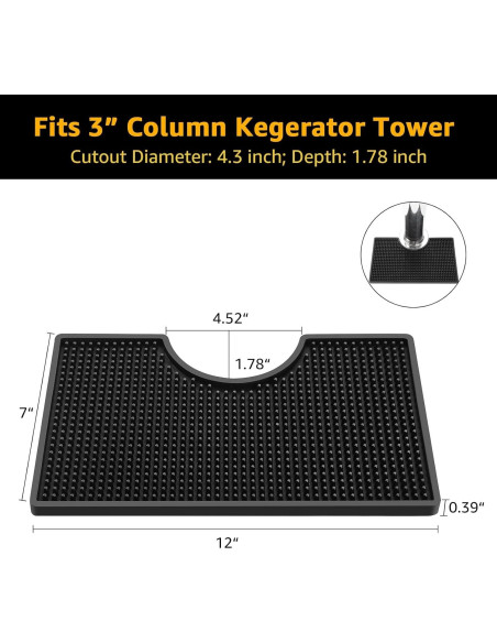 Bandeja de Goteo de Cerveza Hgkeke 30x18 cm Antideslizante