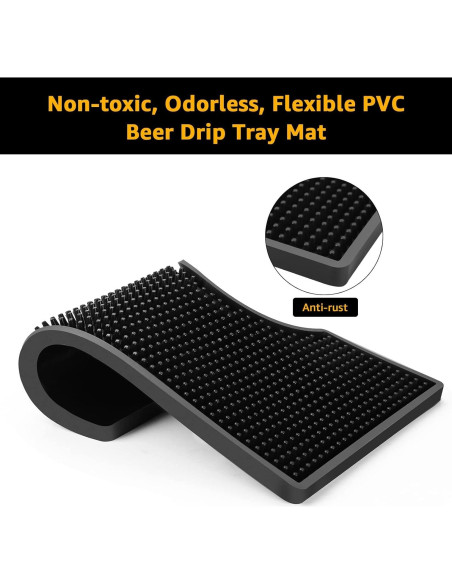 Bandeja de Goteo de Cerveza Hgkeke 30x18 cm Antideslizante