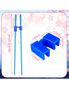 Entrenadores de Palillos Reutilizables Tessco 5 Pares con Clip 2