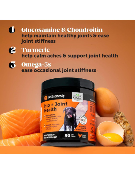 Suplemento Articular para Perros PetHonesty 90 Masticables Bacón