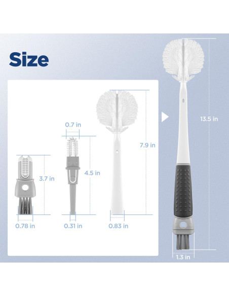 Set de Cepillos de Limpieza para Botellas OUTXE 4 Piezas