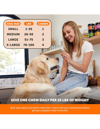 Suplemento Articular para Perros PetHonesty 90 Masticables Bacón