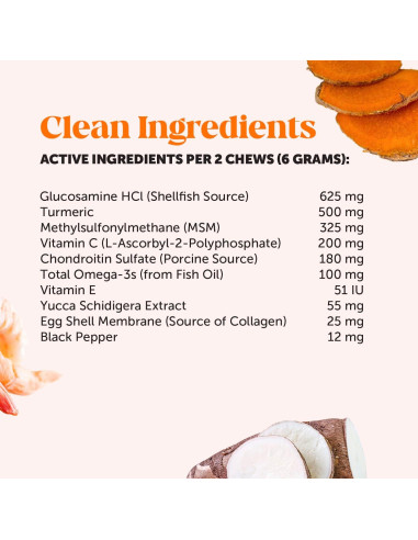 Suplemento Articular para Perros PetHonesty 90 Masticables Bacón