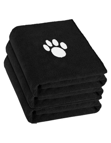Paquete de 3 Toallas de Microfibra Puomue 101.6x60cm Negros