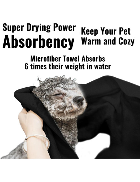 Paquete de 3 Toallas de Microfibra Puomue 101.6x60cm Negros