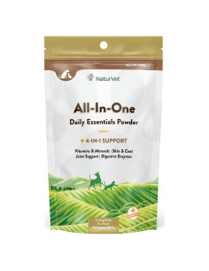 Suplemento Todo-en-Uno NaturVet para Perros 368.5g - Articulaciones, Piel y Digestión