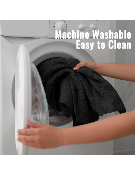 Paquete de 3 Toallas de Microfibra Puomue 101.6x60cm Negros