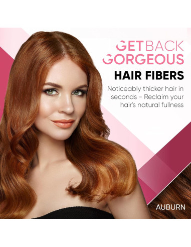Fibra Capilar Get Back Gorgeous Castaño 25g - Volumen Instantáneo