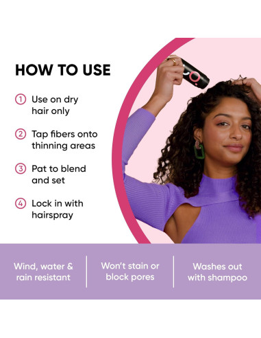 Fibra Capilar Get Back Gorgeous Castaño 25g - Volumen Instantáneo