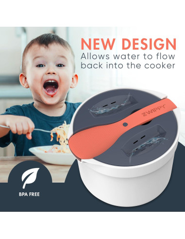 Cocinero de Arroz y Vaporera Zwippy V2.0 2L Antiadherente
