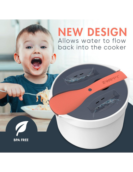 Cocinero de Arroz y Vaporera Zwippy V2.0 2L Antiadherente
