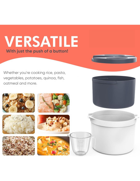 Cocinero de Arroz y Vaporera Zwippy V2.0 2L Antiadherente