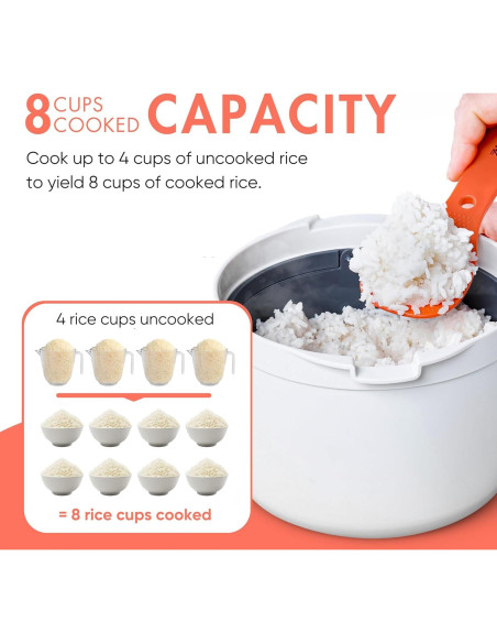 Cocinero de Arroz y Vaporera Zwippy V2.0 2L Antiadherente