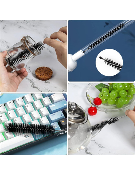 Conjunto de 12 cepillos limpiadores Ixiaoyoo 21 cm reutilizables