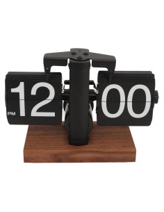 Reloj de Mesa Dpofirs Retro Digital Mecánico 14x20.5cm Negro