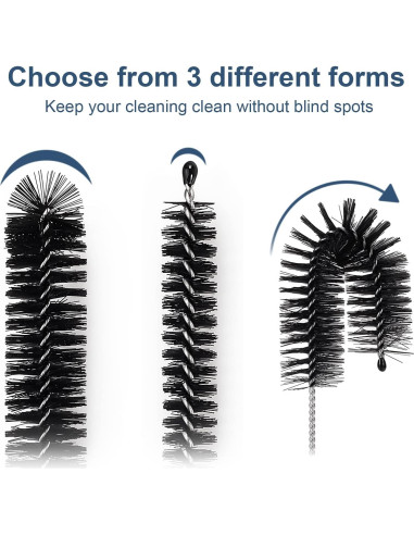 Conjunto de 12 cepillos limpiadores Ixiaoyoo 21 cm reutilizables