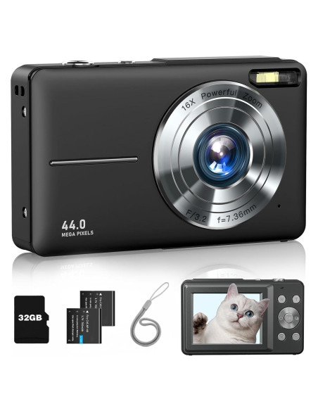 Cámara Digital Lecran 44MP FHD 1080P Compacta para Niños