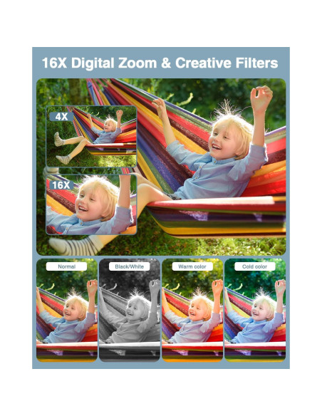 Cámara Digital Lecran 44MP FHD 1080P Compacta para Niños