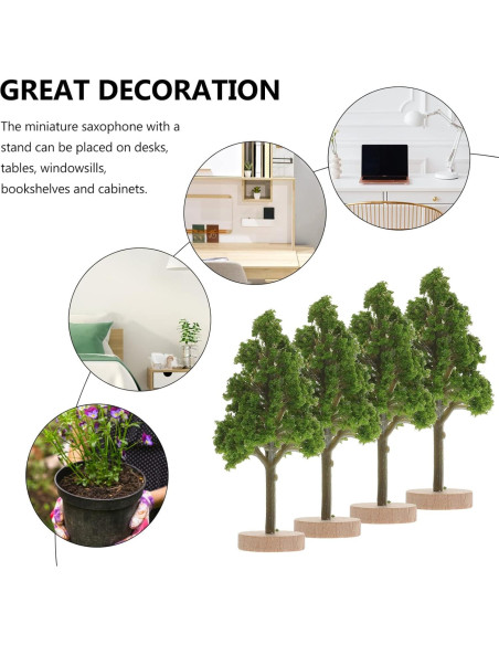 4 Árboles en Miniatura ARTIBETTER para Decoración de Mesa