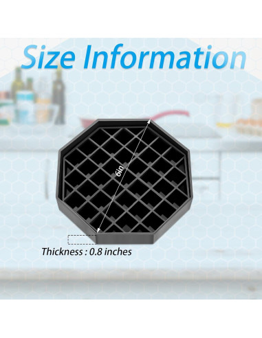 Bandeja de Goteo Plástica Suclain Octagonal 15.24 cm - 8 Pcs