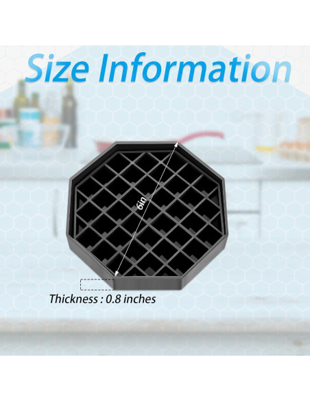 Bandeja de Goteo Plástica Suclain Octagonal 15.24 cm - 8 Pcs