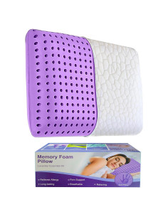 Almohada de Espuma Viscoelástica OMEO Estándar 61x41 cm Lavanda