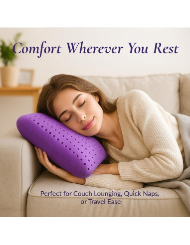 Almohada de Espuma Viscoelástica OMEO Estándar 61x41 cm Lavanda