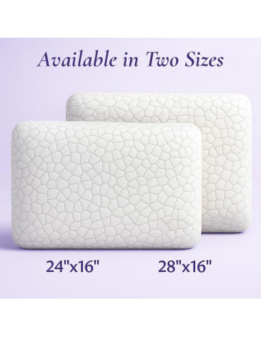 Almohada de Espuma Viscoelástica OMEO Estándar 61x41 cm Lavanda