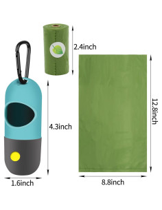 Dispensador de bolsas para excremento de perro Eliamo con LED 2