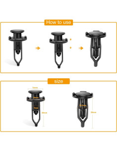 Clips de Remache Nylon GOOACC 100PCS para Toyota 9mm 2