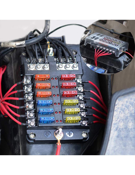 Kit de Fusibles Automotrices 140 Pcs Qizpcer Estándar y Mini