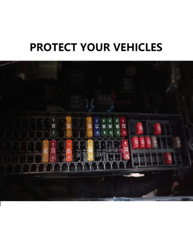 Kit de Fusibles Automotrices 140 Pcs Qizpcer Estándar y Mini