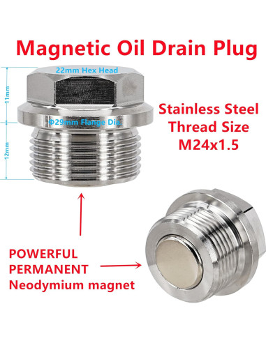 Tapón Drenaje Magnético Aceite abczok M24x1.5 para Lexus/Toyota