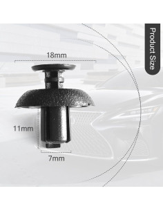 20 Clips de Cubierta de Motor TOPCNOEM 7mm para Toyota/Lexus 2