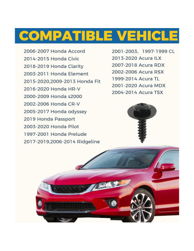 20 Tornillos de Forro de Guardabarros UBOG M4.8 x 19mm