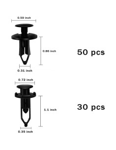 Kit de Clips de Retención de Plástico Patonu 200PCS - 6 Tamaños 2