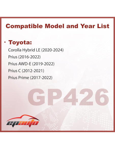 Filtro de Aire EPAuto GP426 para Toyota Prius y Corolla Hybrid