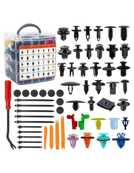 1725 Piezas Clips de Retención Automotriz Griine - 35 Tamaños