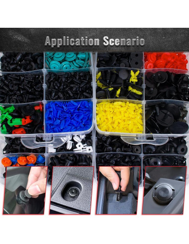 1725 Piezas Clips de Retención Automotriz Griine - 35 Tamaños