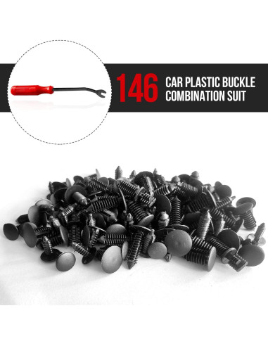 146 Clips de Carrocería Nylon TOPCNOEM para Autos y Camiones