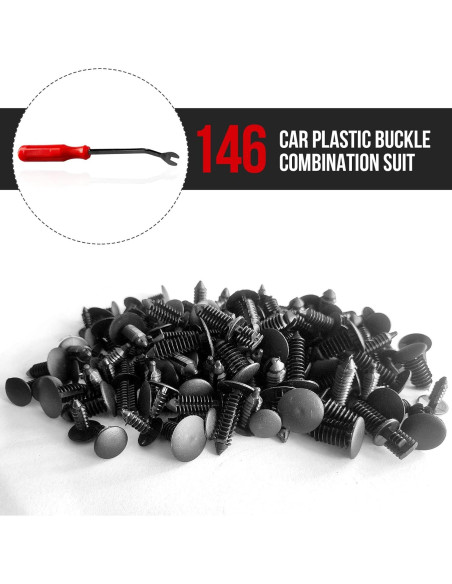 146 Clips de Carrocería Nylon TOPCNOEM para Autos y Camiones